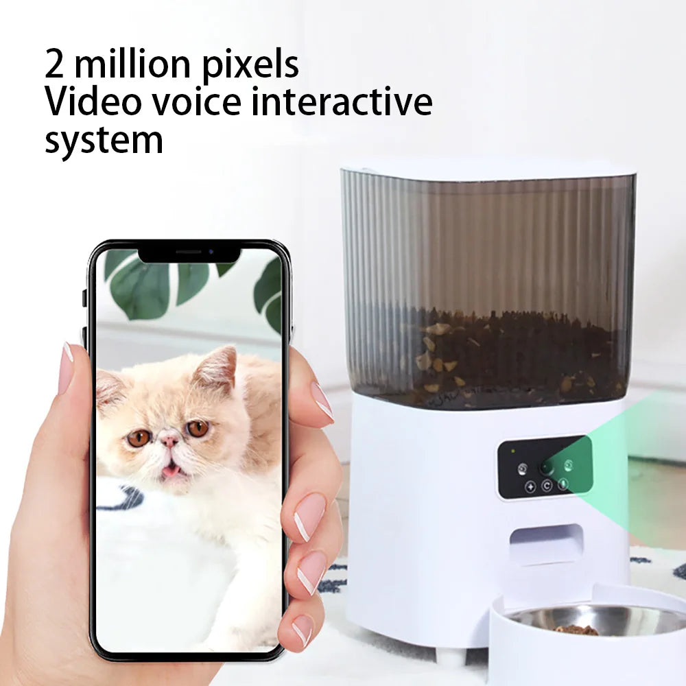 Smart Automatic Pet Feeder 5L – Cat & Dog Feeder with Camera & Voice