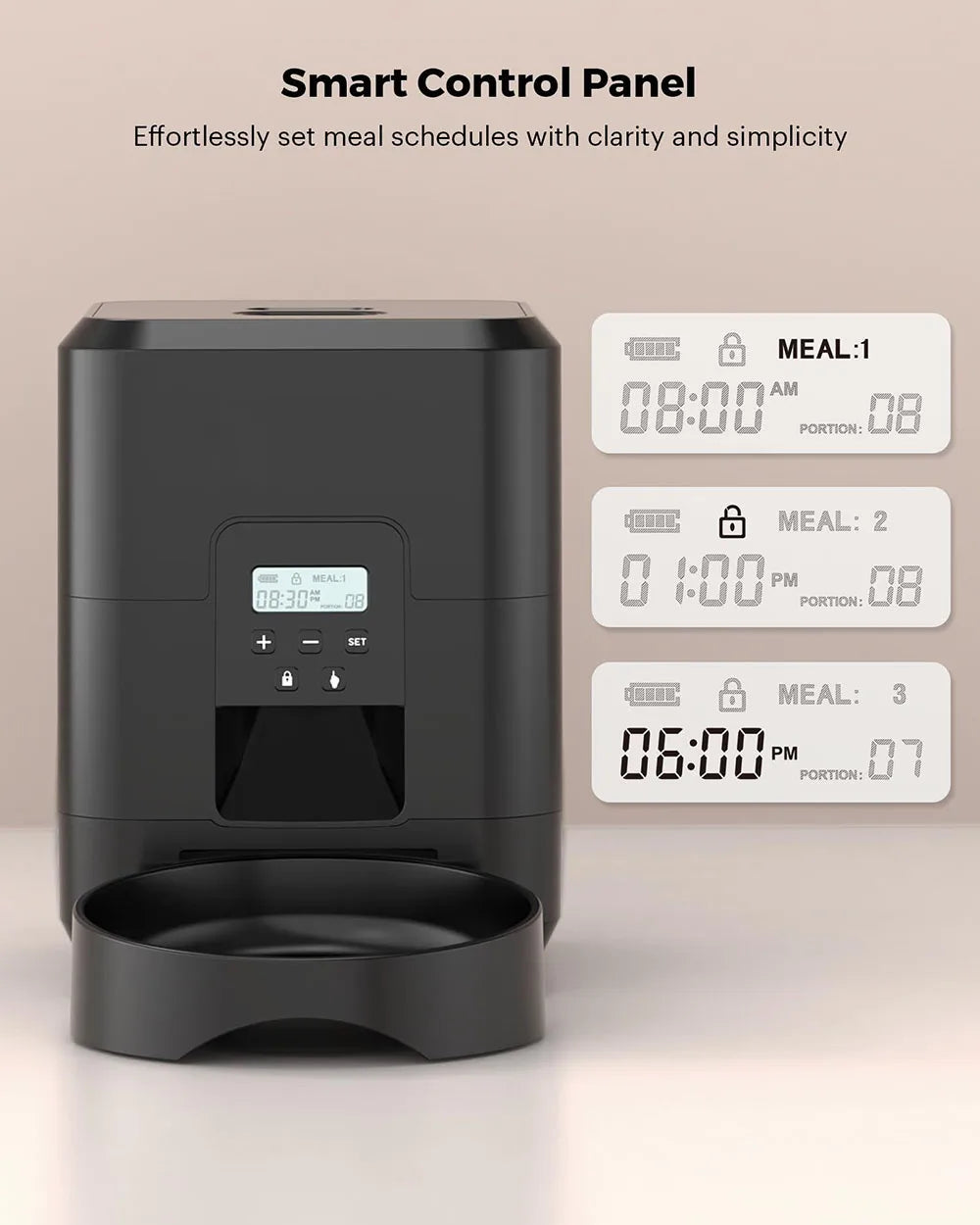 Smart Automatic Pet Feeder – Timed Cat & Dog Food Dispenser