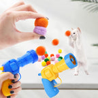 Cat Ball Launcher Toy - 10-100 Plush Balls with Shooting Gun