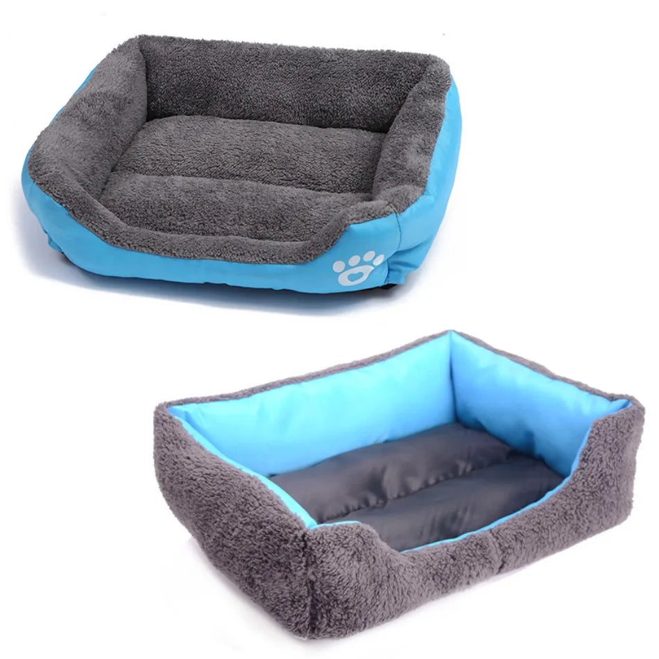 Large Square Pet Bed – Plush Washable Dog & Cat Sofa