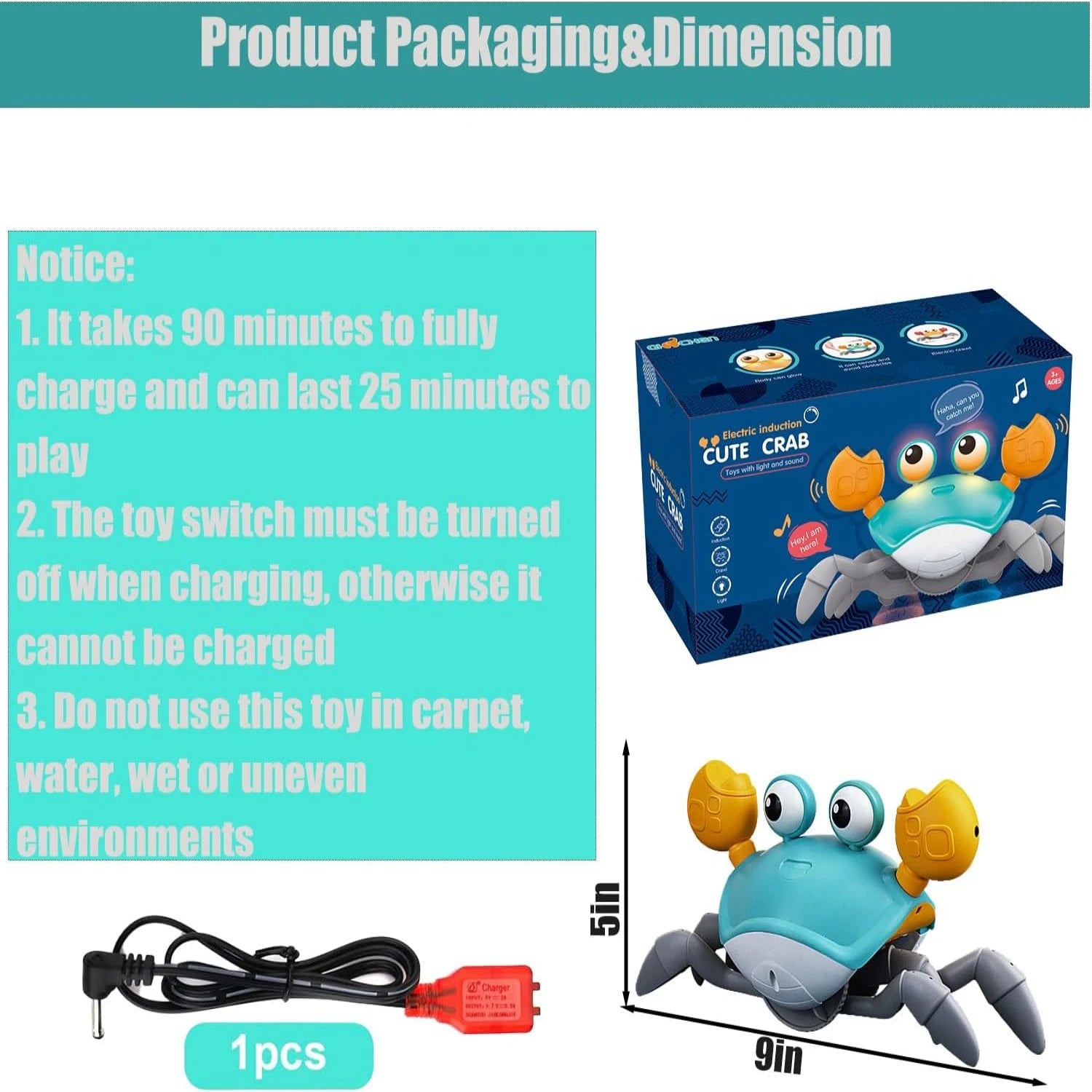 Interactive Dancing Crab Pet Toy – Musical Fun for Dogs & Cats