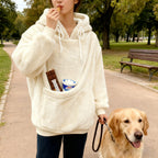 Pet Carrier Hoodie - Hands-Free Wearable Pouch for Small Dogs & Cats