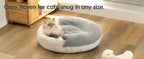 Enclosed Cat Cave Bed - Hooded Donut Design with Non-Slip Base