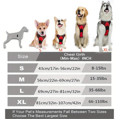 No-Pull Dog Harness – Front Clip Reflective Heavy-Duty for Large Dogs