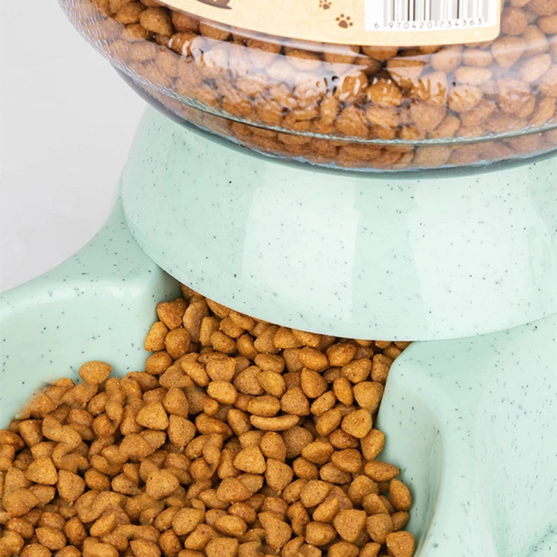 Large Capacity Pet Feeder Bowl – Cat & Dog Food Bowl with Water Dispenser