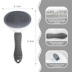 Self-Cleaning Pet Hair Comb – Cat & Dog Grooming Slicker Brush
