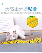 Corrugated Cat Scratching Board with Catnip - Multi-Functional Claw Grinding Plate