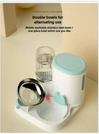 Automatic Pet Feeder & Water Dispenser – Cat & Dog Food Bowl
