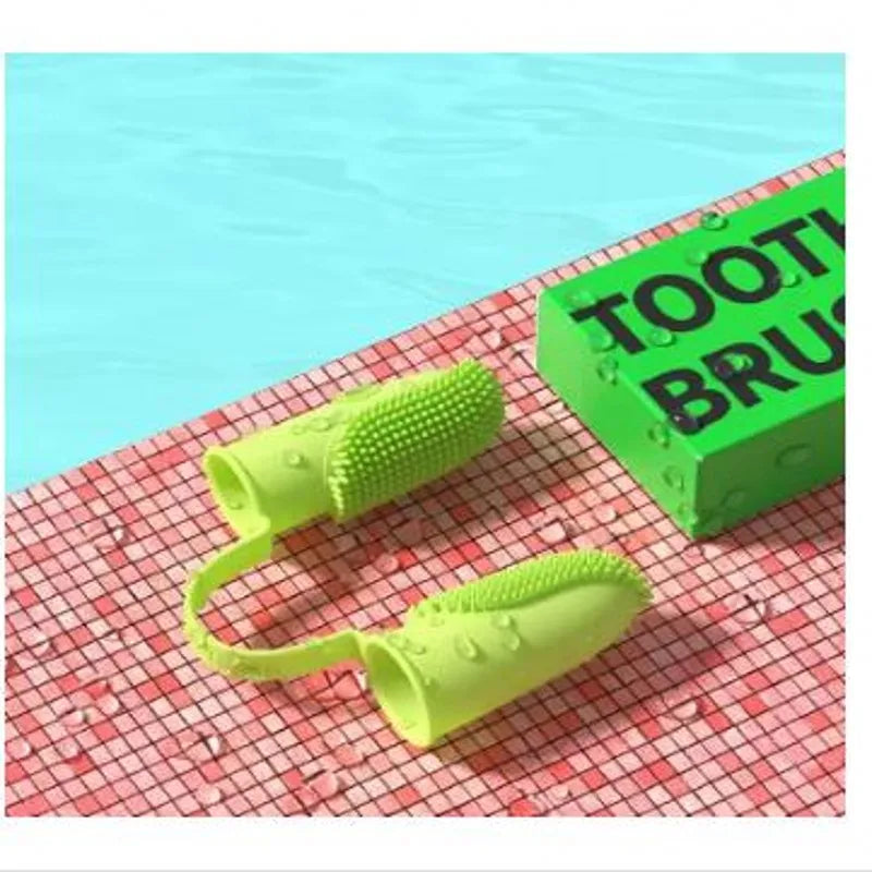 Pet Finger Toothbrush - Super Soft Silicone Teeth Cleaning Tool for Dogs & Cats