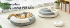 Enclosed Cat Cave Bed - Hooded Donut Design with Non-Slip Base