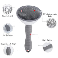 Self-Cleaning Pet Brush for Dogs & Cats – Hair Remover Comb