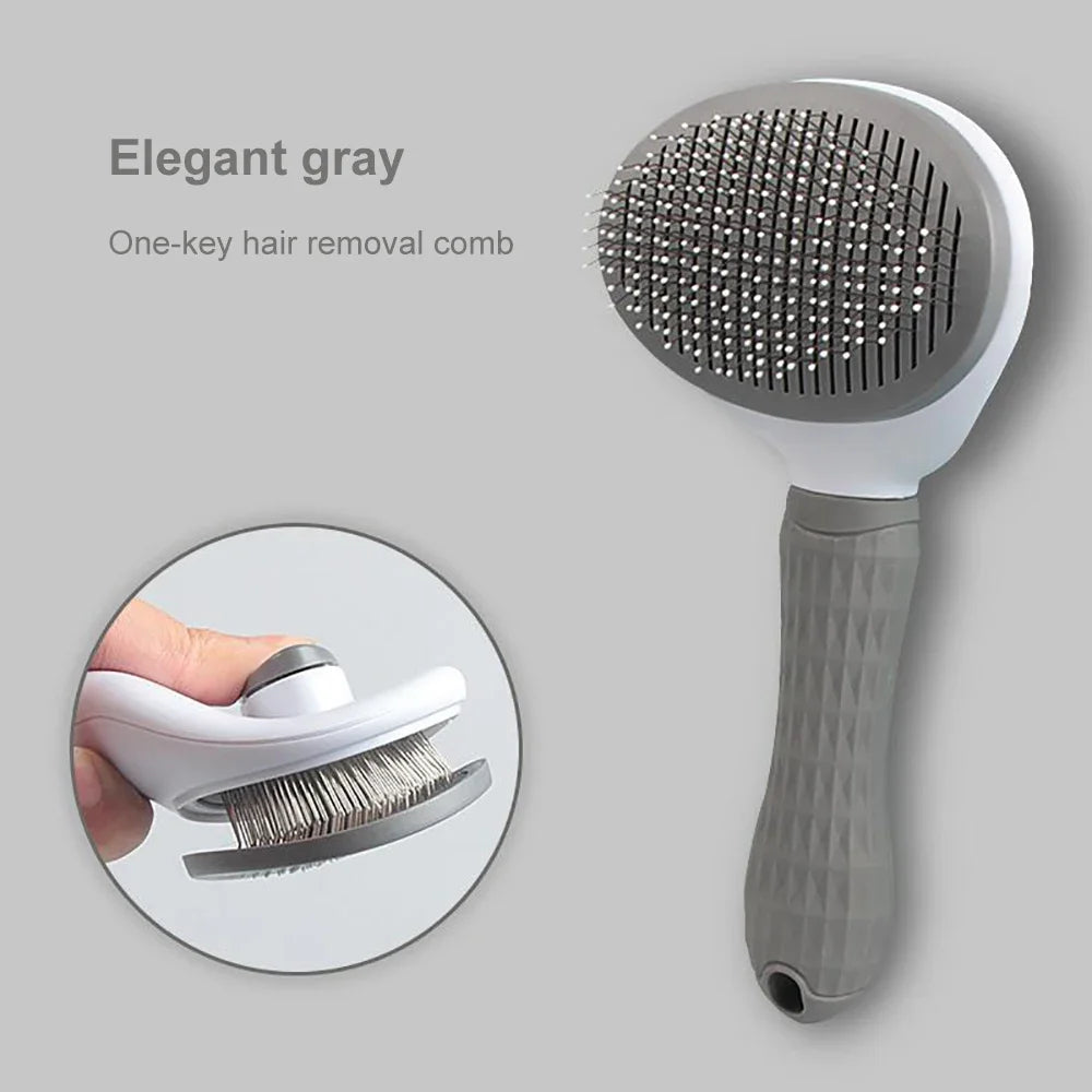 Pet Grooming Brush – Dog & Cat Hair Remover Comb for Long Hair