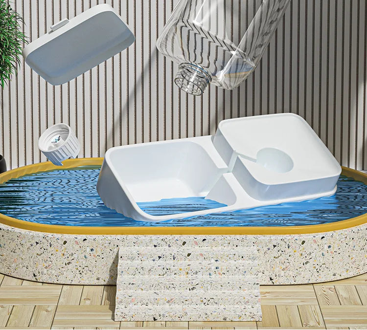 Automatic Cat Feeder & Water Dispenser – Gravity Food Container for Pets