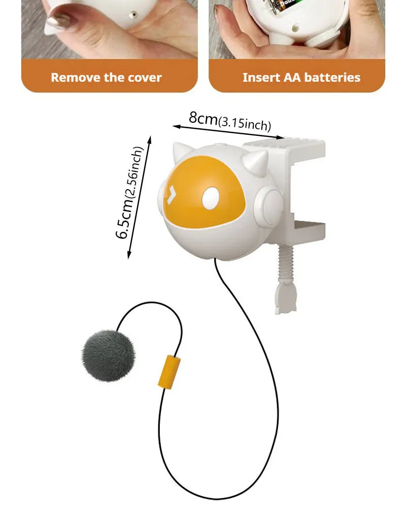 Automatic Lifting Cat Toy - Electric Teaser Ball with Adjustable Clamp