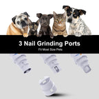 USB Rechargeable Dog Nail Grinder - Quiet Electric Claw Trimmer with 2 Speeds