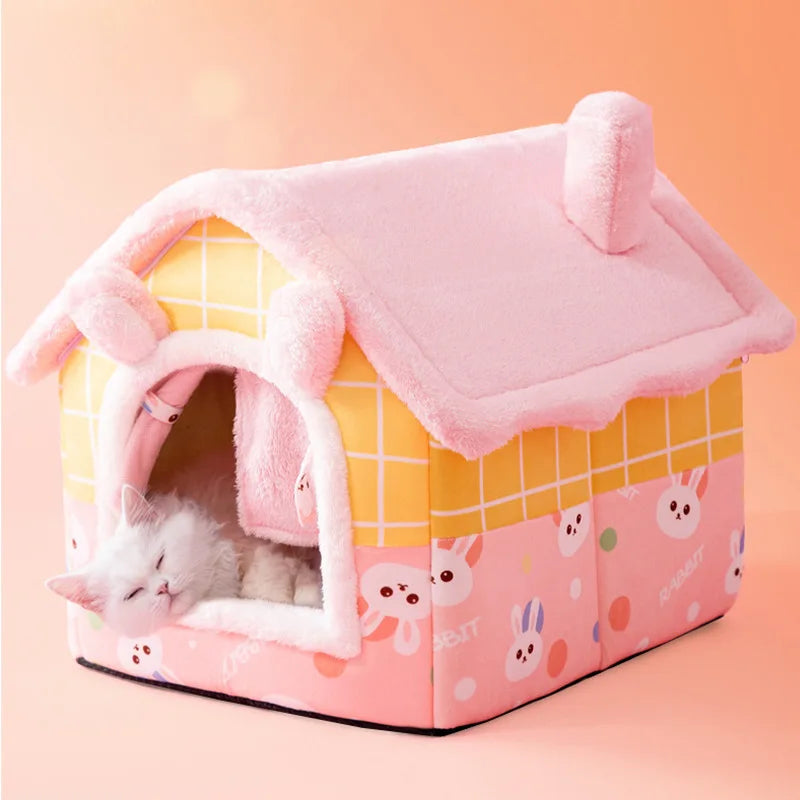 Medium Dog Kennel Bed – Soft Removable Winter Puppy House