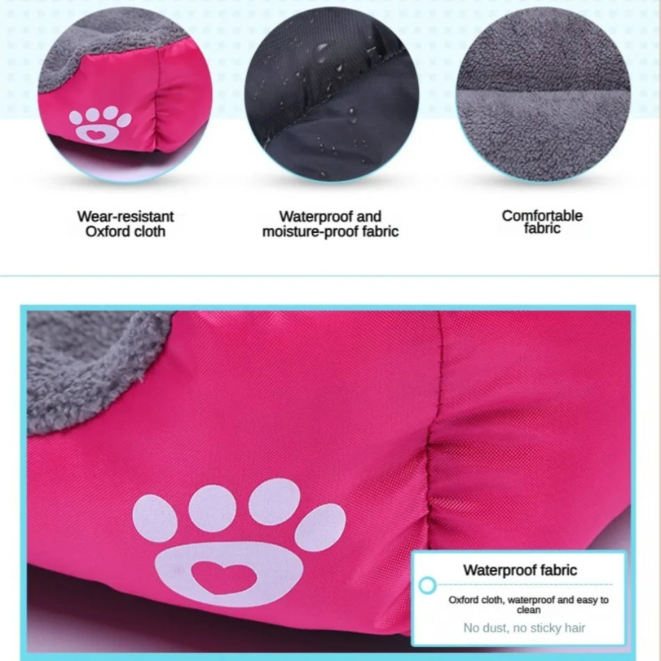 Large Square Pet Bed – Plush Washable Dog & Cat Sofa