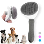 Self-Cleaning Pet Hair Comb – Cat & Dog Grooming Slicker Brush