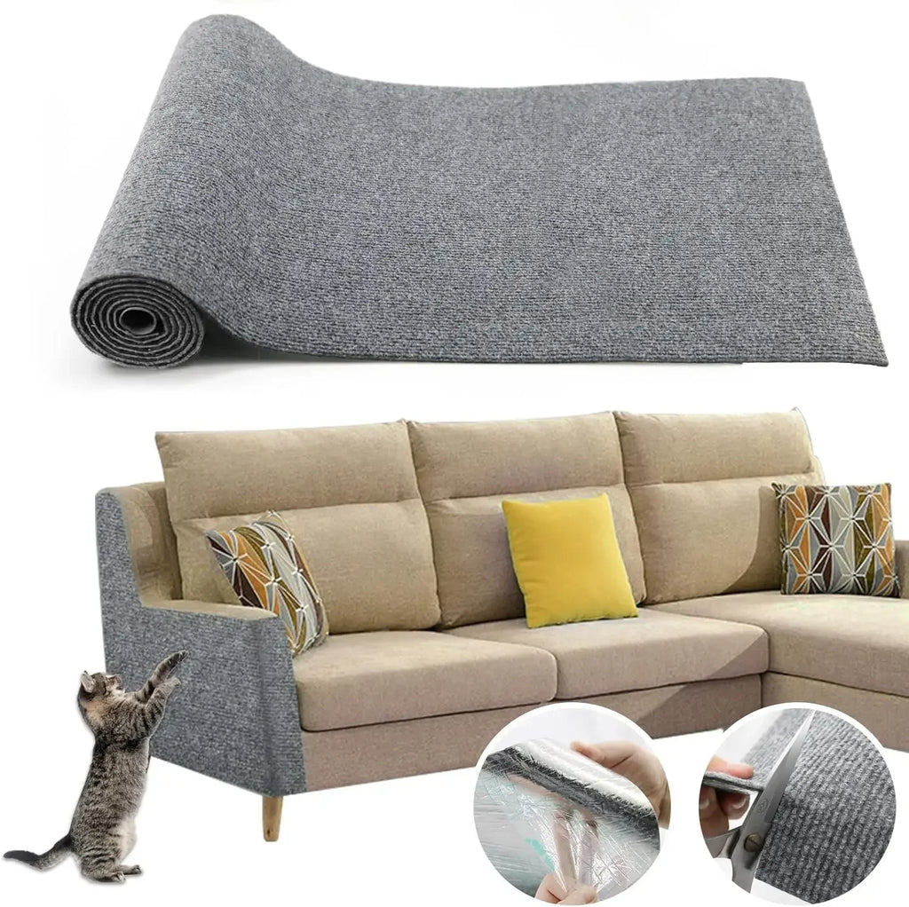 Self-Adhesive Cat Scratch Protector - Cut-to-Size Furniture Protection Mat