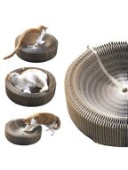 Foldable Cat Scratcher Bed - Curved Cardboard Scratcher & Lounge