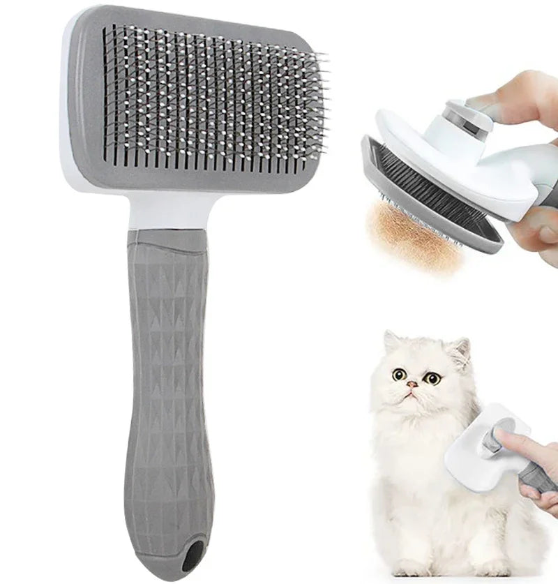 Pet Grooming Brush – Dog & Cat Hair Remover Comb for Long Hair