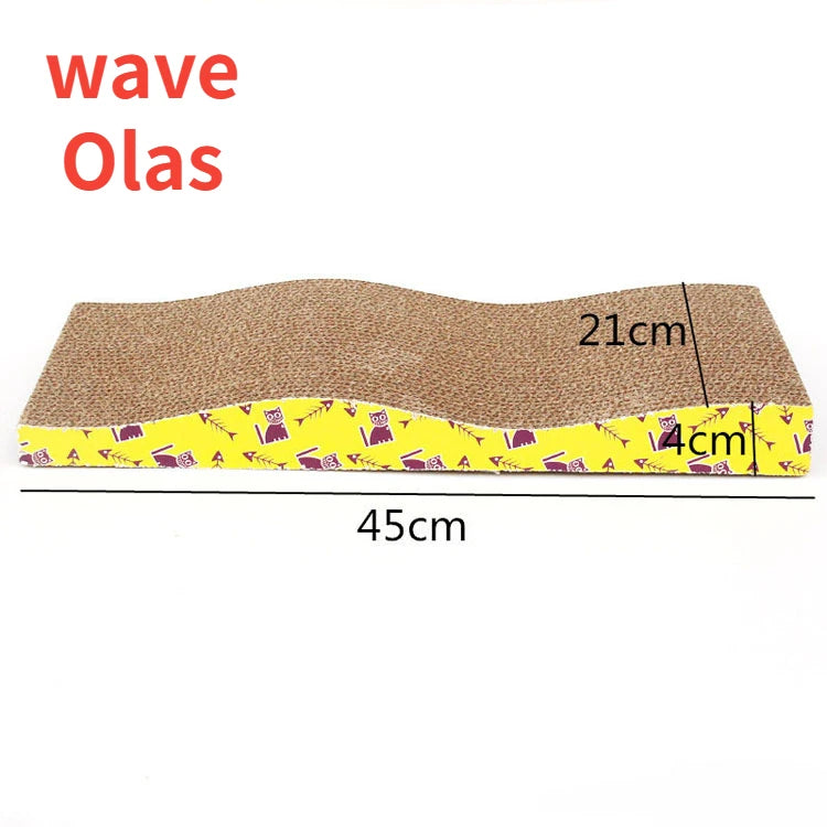 Corrugated Cat Scratching Board with Catnip - Multi-Functional Claw Grinding Plate