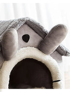 Foldable Dog & Cat House Bed – Warm Pet Nest for Small & Medium Pets