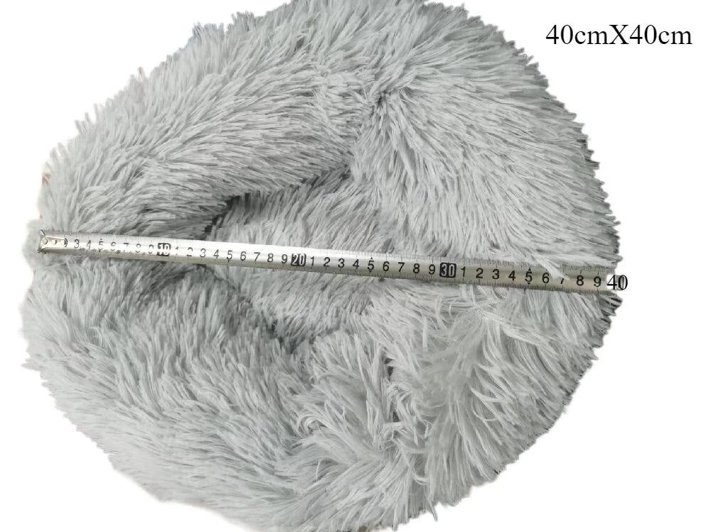 Plush Cat & Dog Nest – Warm Detachable Pet Bed for Winter