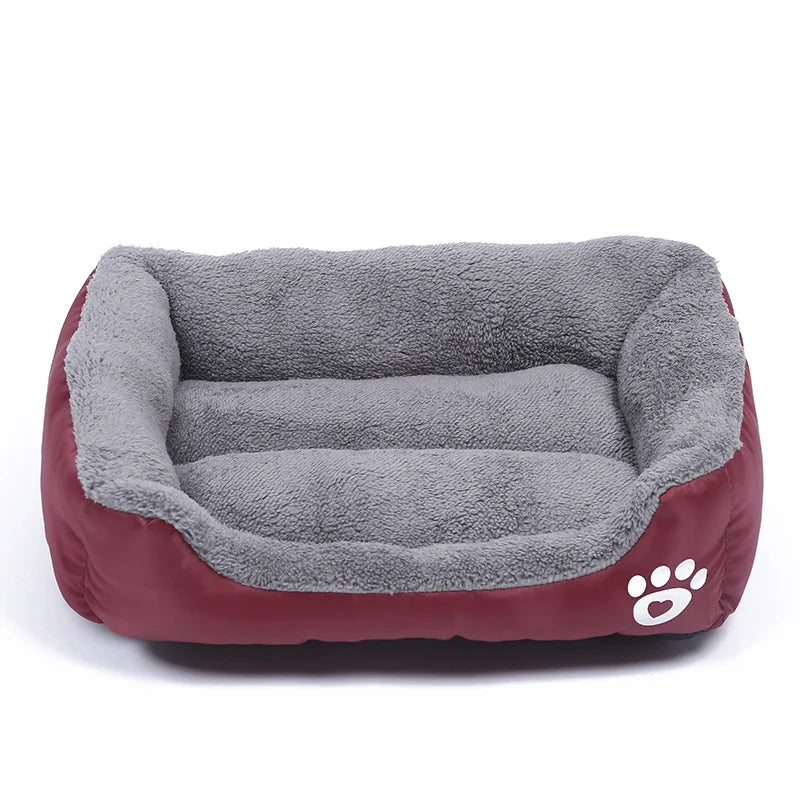 Large Square Pet Bed – Plush Washable Dog & Cat Sofa