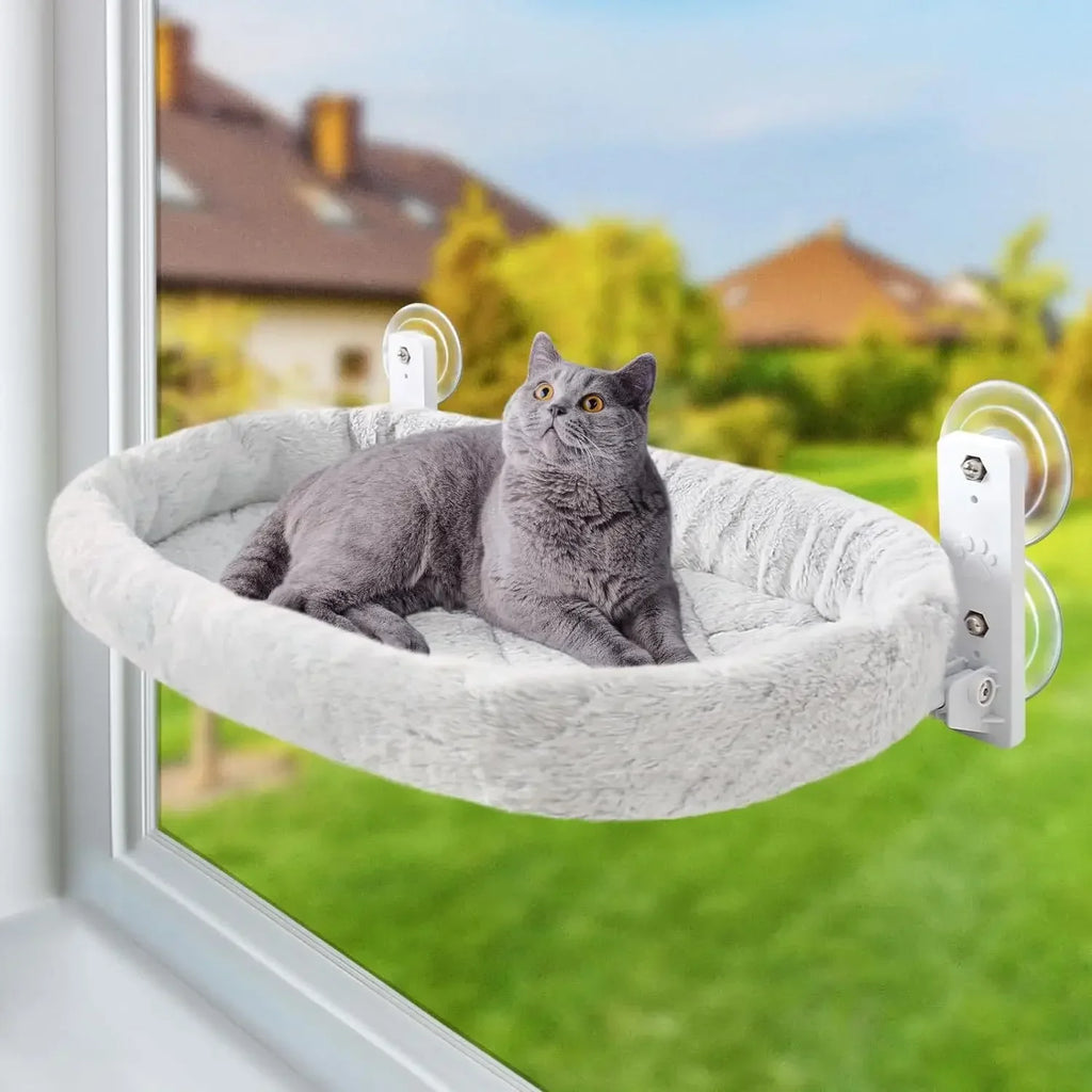 Window Cat Hammock - Suction Cup Mounted Sunbathing Perch