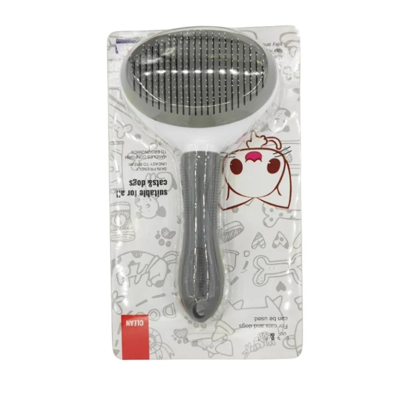 Self-Cleaning Pet Hair Comb – Cat & Dog Grooming Slicker Brush