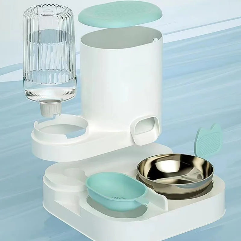 Automatic Pet Feeder & Water Dispenser – Cat & Dog Food Bowl