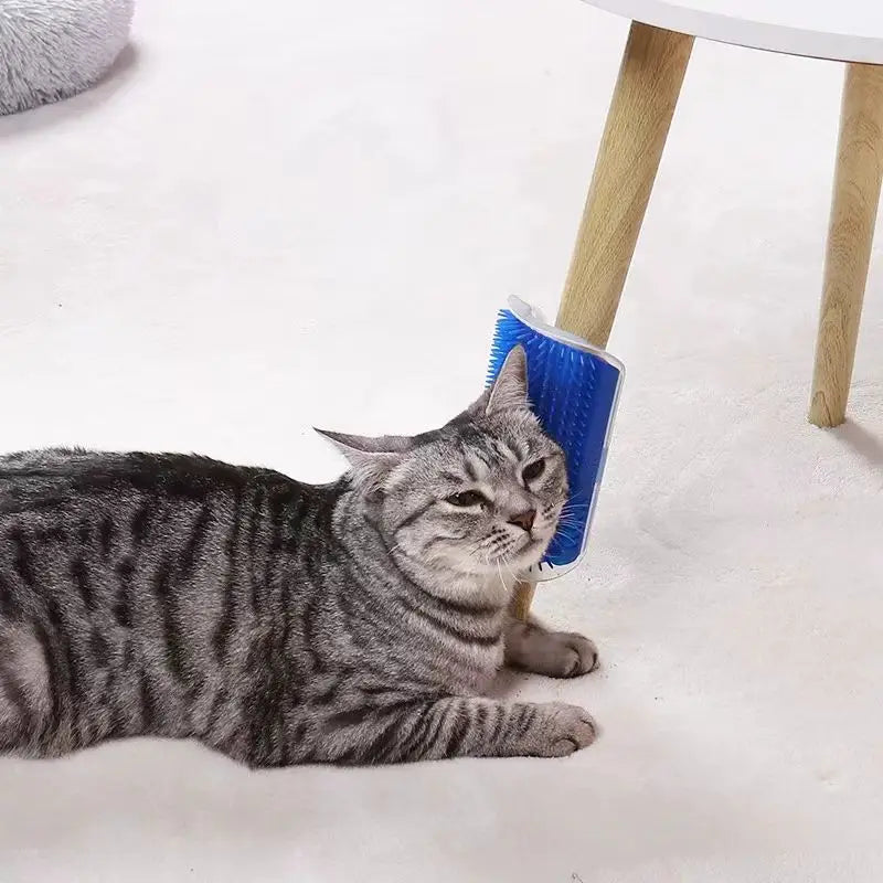 Cat Self-Cleaning Massage Brush – Hair Removal Wall Corner Tool