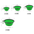 Collapsible Silicone Pet Bowl - 2-in-1 Food & Water Container with Carabiner