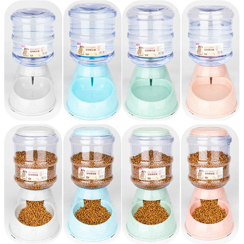 Large Capacity Pet Feeder Bowl – Cat & Dog Food Bowl with Water Dispenser