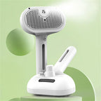 Electric Steamer Brush - 3-in-1 Dog Grooming with Hydration Spray