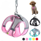 Adjustable Puppy Harness Set - Reflective Vest with Leash for Small Dogs