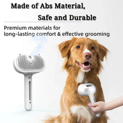 Steam Spray Dog Grooming Brush – Luxury Pet Hair Remover