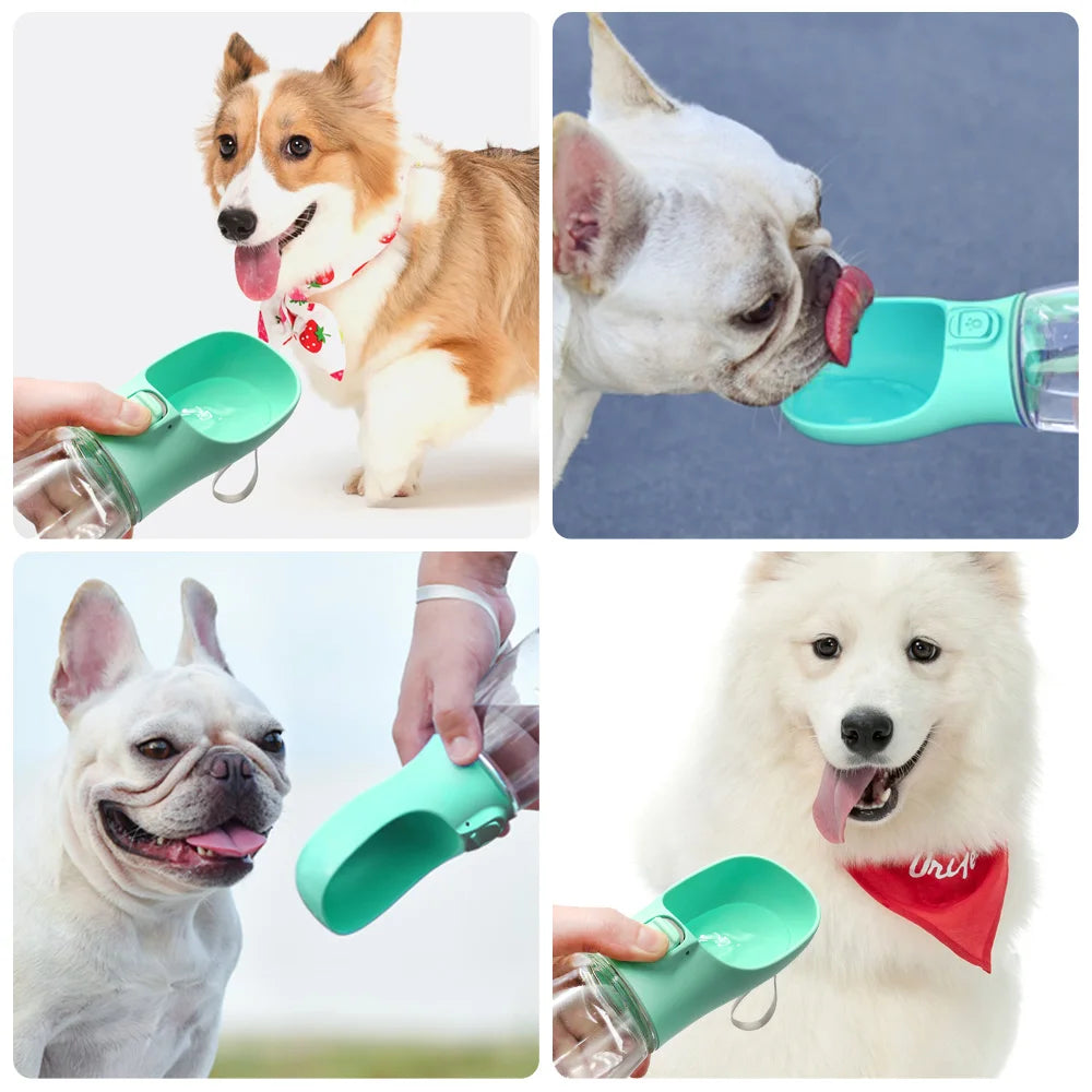 Portable Dog Water Bottle – Outdoor Leakproof Pet Drinking Bowl