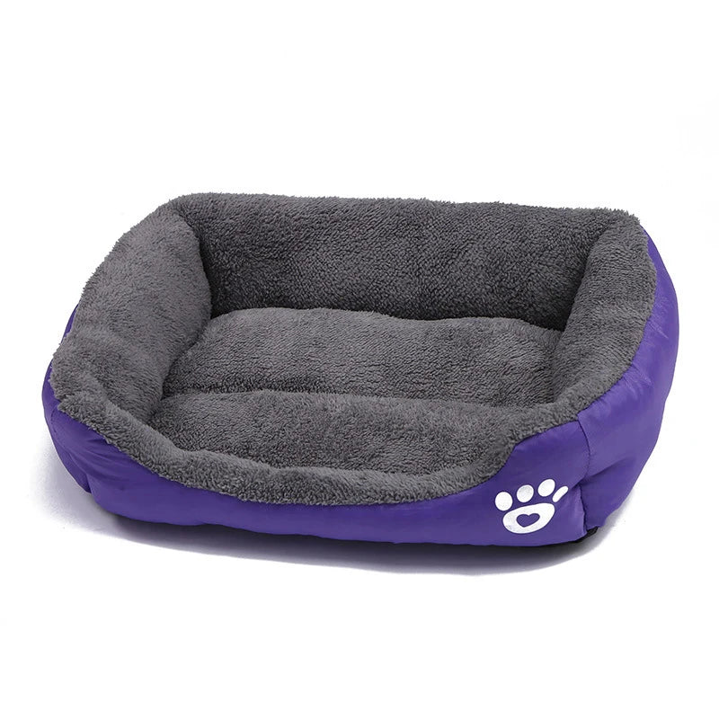 Large Square Pet Bed – Plush Washable Dog & Cat Sofa