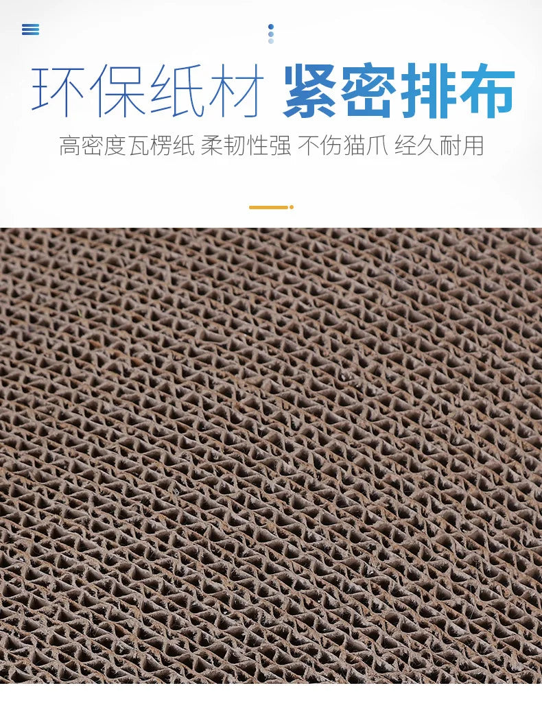 Corrugated Cat Scratching Board with Catnip - Multi-Functional Claw Grinding Plate