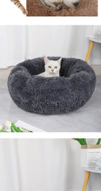 Plush Cat & Dog Nest – Warm Detachable Pet Bed for Winter