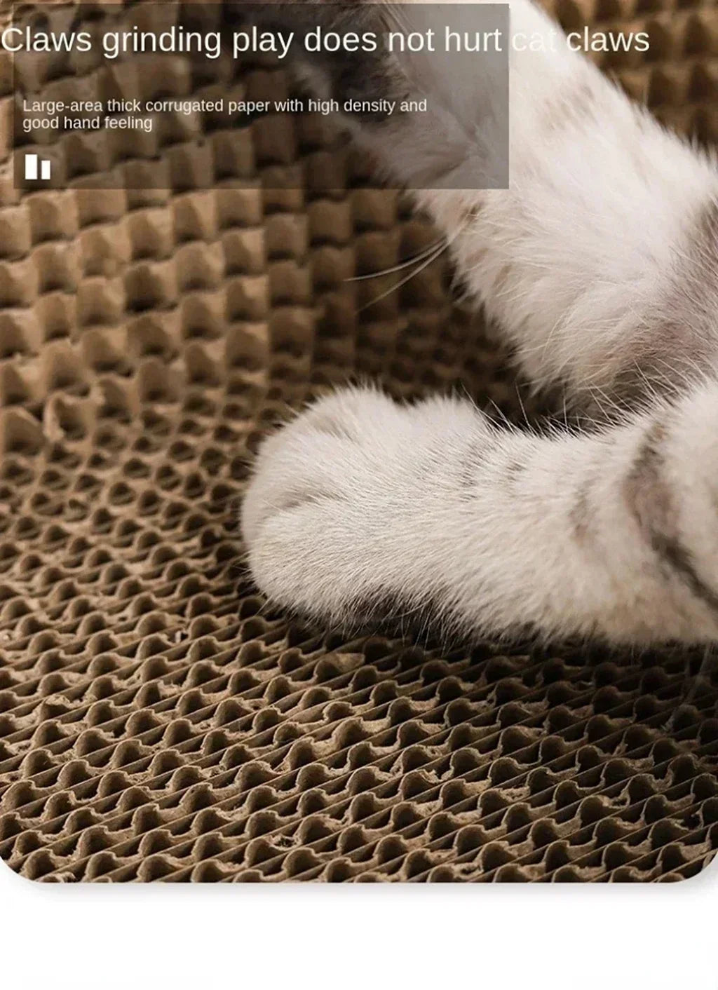 Oval Cat Scratching Board with Catnip - Corrugated Cardboard Scratcher & Bed