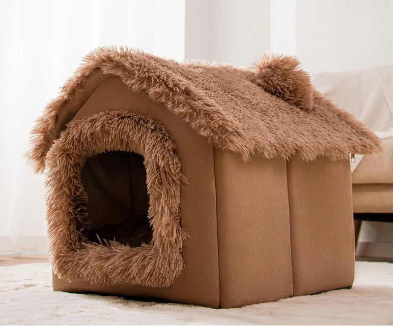 Medium Dog Kennel Bed – Soft Removable Winter Puppy House