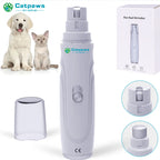 USB Rechargeable Dog Nail Grinder - Quiet Electric Claw Trimmer with 2 Speeds