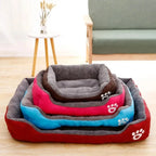 Large Square Pet Bed – Plush Washable Dog & Cat Sofa