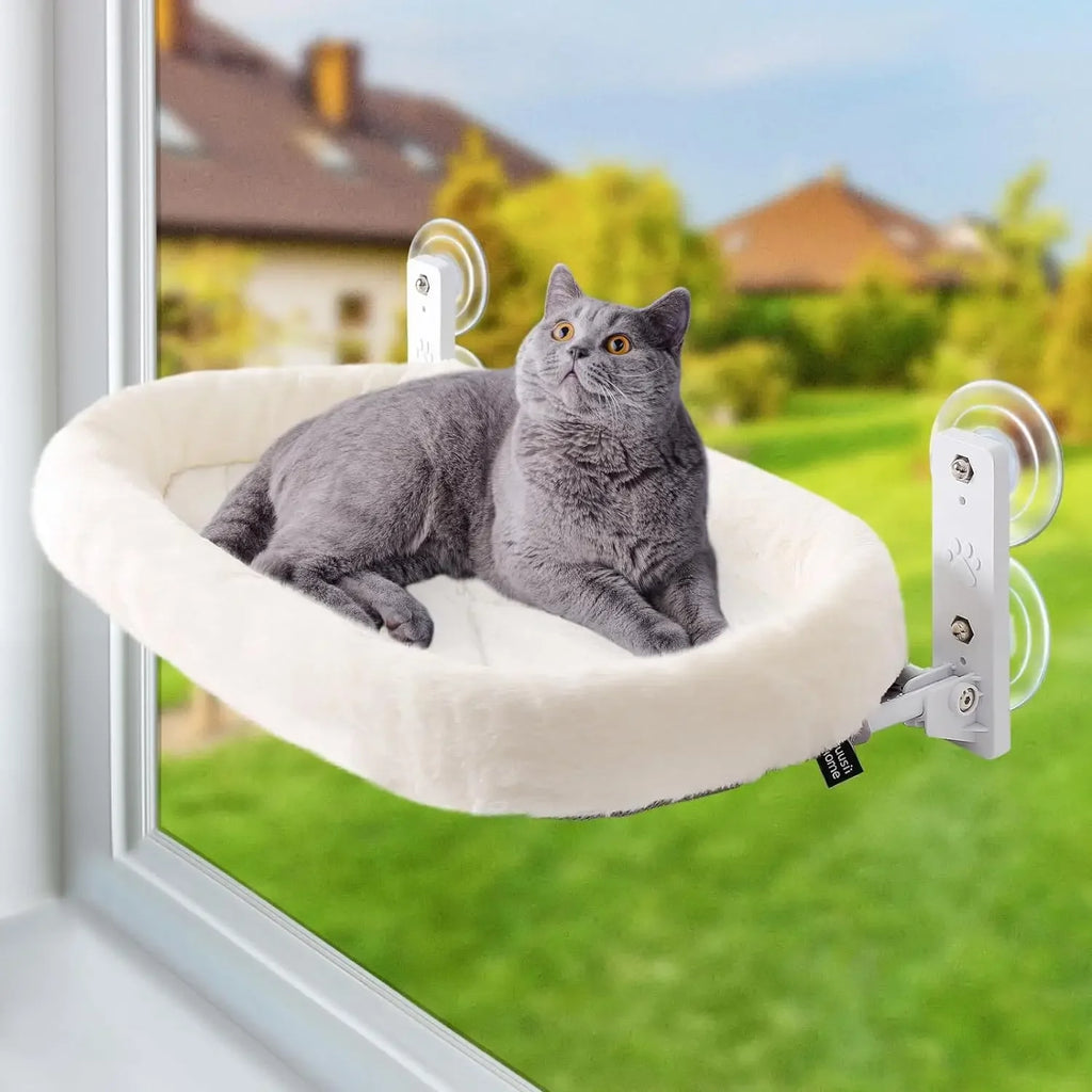Window Cat Hammock - Suction Cup Mounted Sunbathing Perch