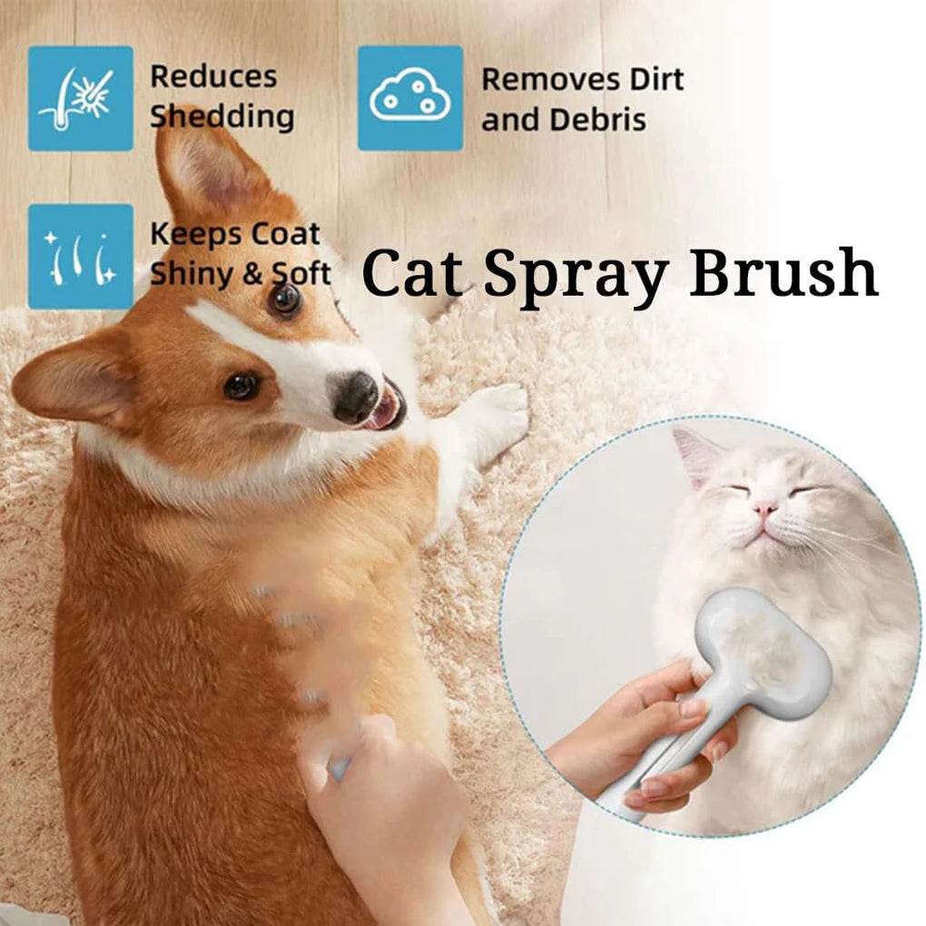 Steam Spray Dog Grooming Brush – Luxury Pet Hair Remover