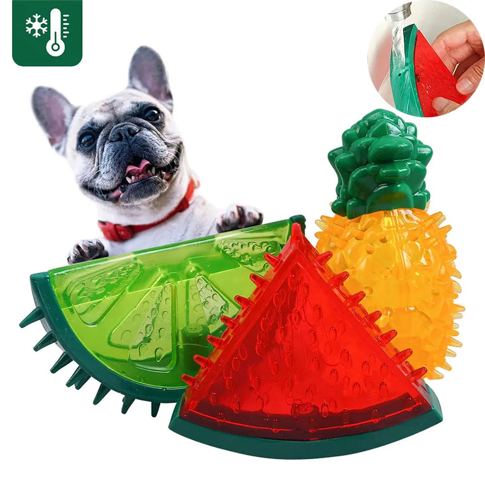 Freezable Cooling Chew Toy - Summer Fruit Design for Dogs & Cats