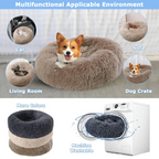 Round Plush Pet Bed – Soft Warm Dog & Cat Bed for Winter